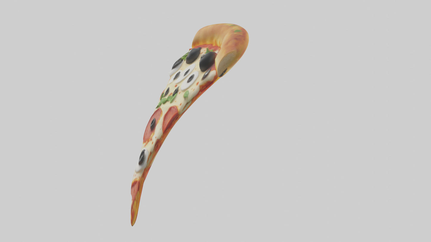 Cartoon Pizza Slice model 3D model