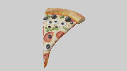 Cartoon Pizza Slice model 3D model
