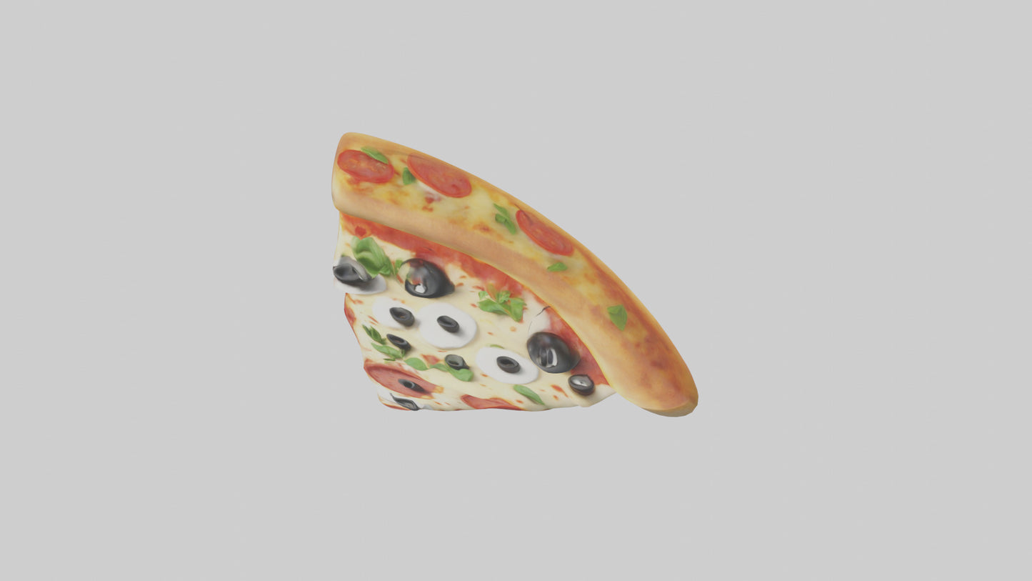 Cartoon Pizza Slice model 3D model