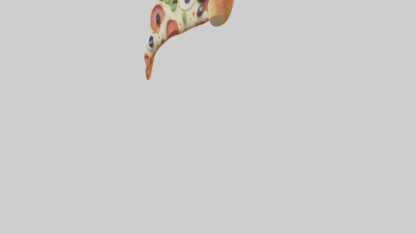Cartoon Pizza Slice model 3D model