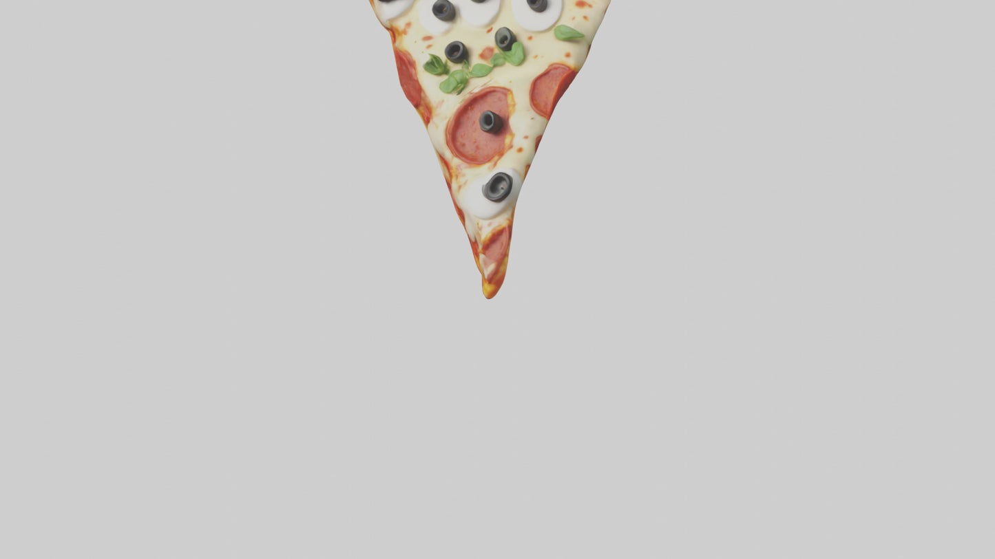 Cartoon Pizza Slice model 3D model