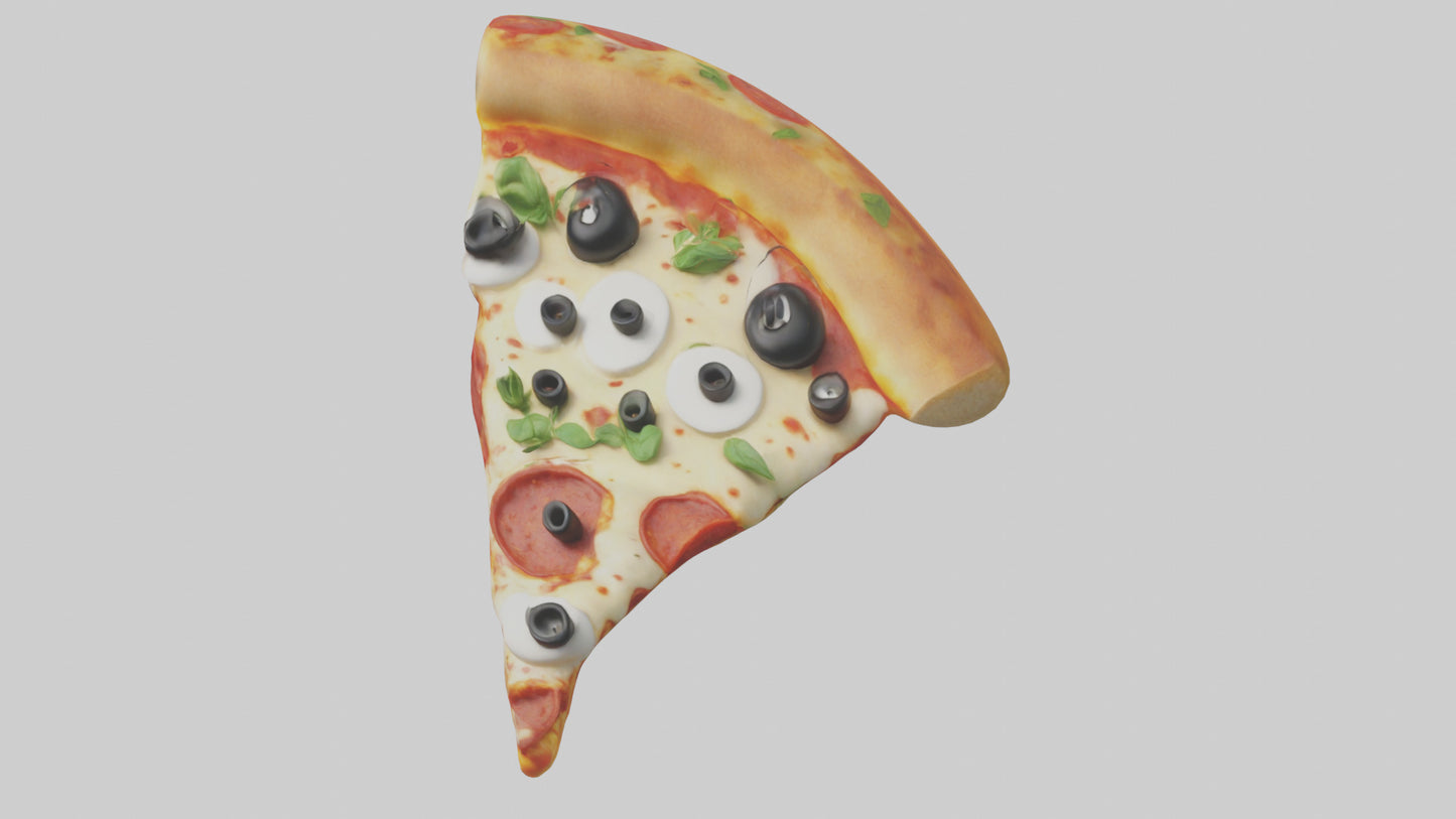 Cartoon Pizza Slice model 3D model