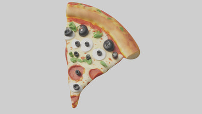 Cartoon Pizza Slice model 3D model