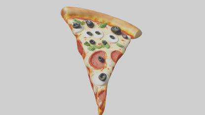 Cartoon Pizza Slice model 3D model