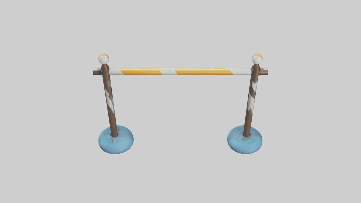 Cartoon Pole Vault Bar model 3D model