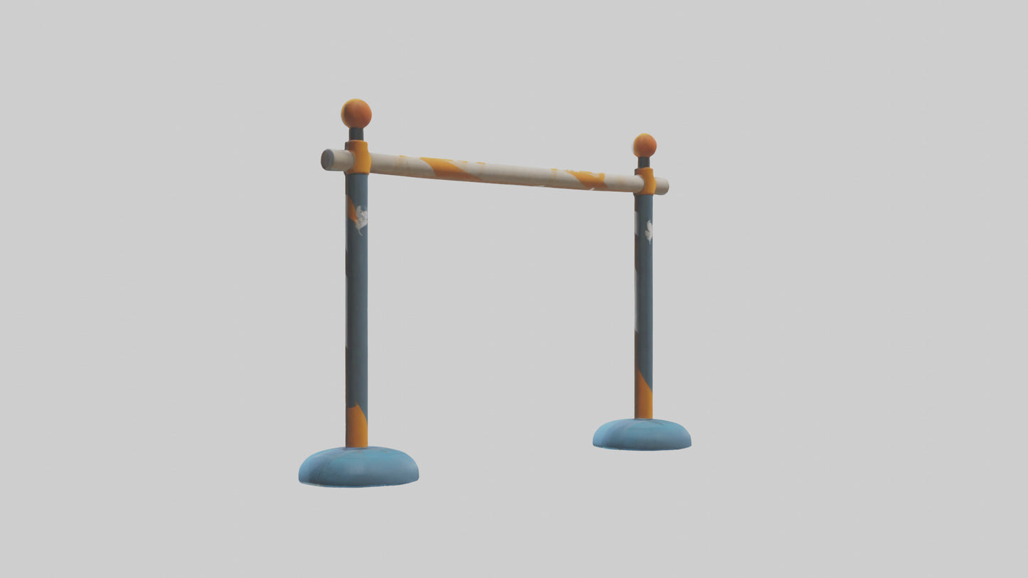 Cartoon Pole Vault Bar model 3D model