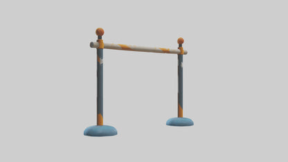 Cartoon Pole Vault Bar model 3D model