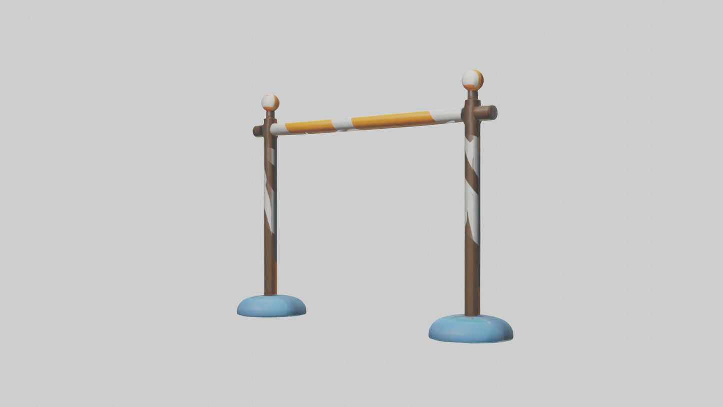 Cartoon Pole Vault Bar model 3D model