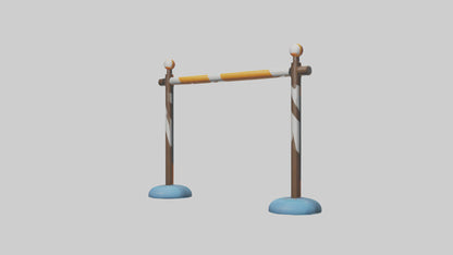 Cartoon Pole Vault Bar model 3D model