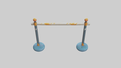 Cartoon Pole Vault Bar model 3D model