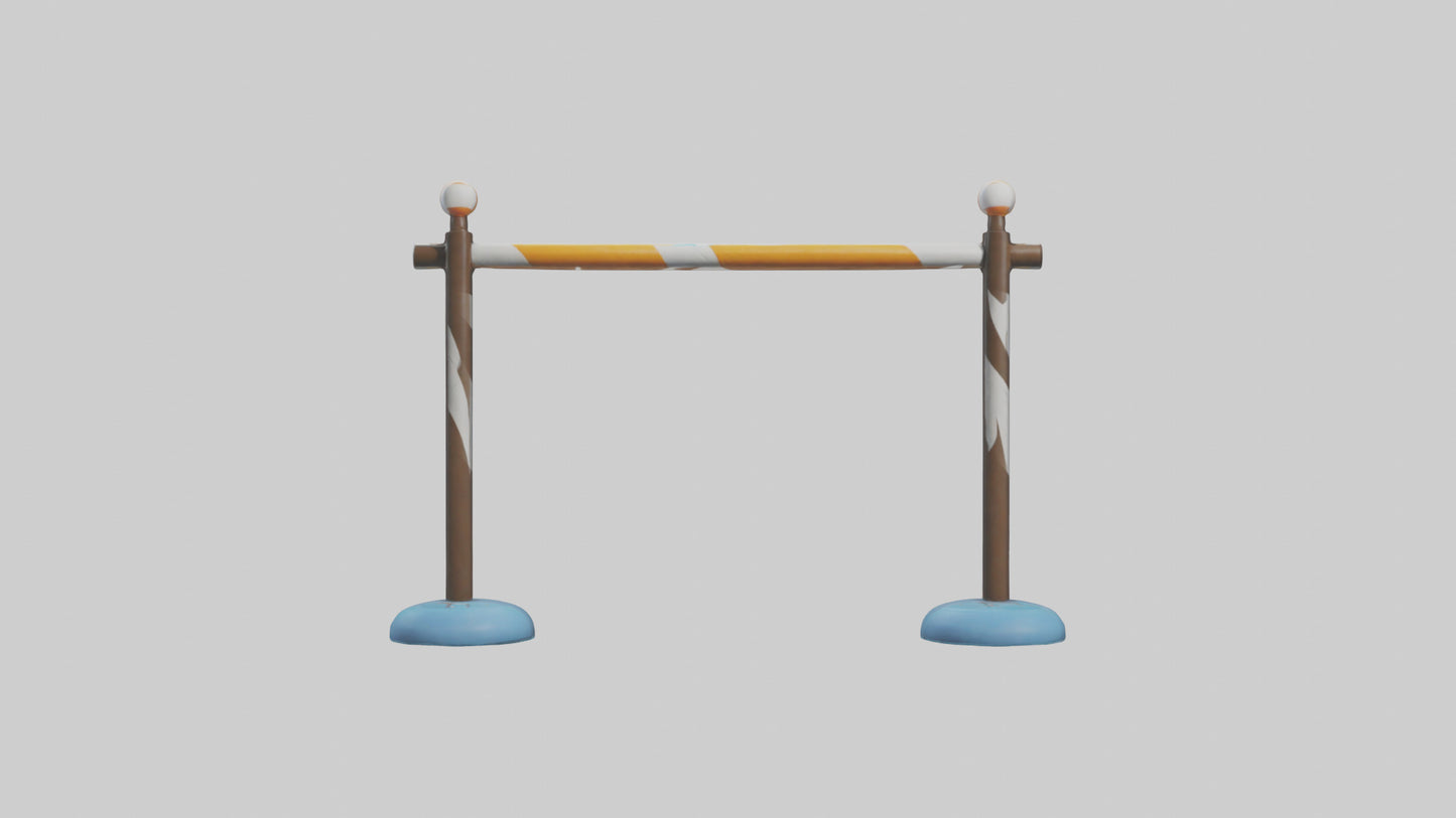Cartoon Pole Vault Bar model 3D model