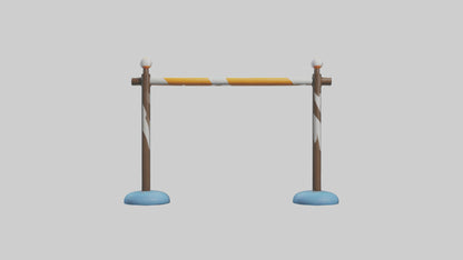 Cartoon Pole Vault Bar model 3D model