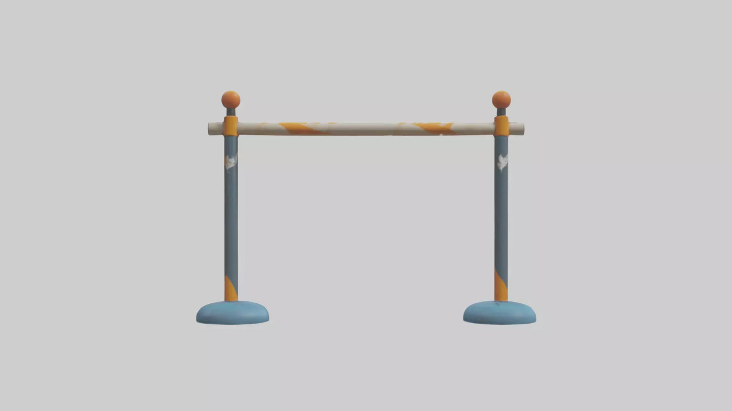Cartoon Pole Vault Bar model 3D model