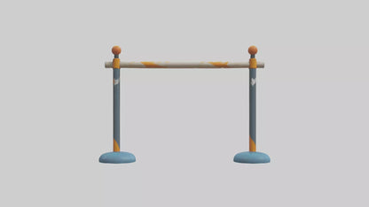 Cartoon Pole Vault Bar model 3D model