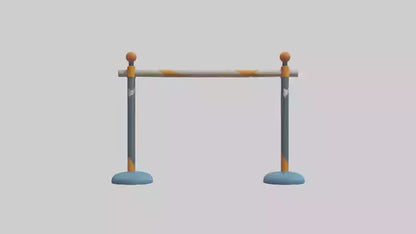 Cartoon Pole Vault Bar model 3D model