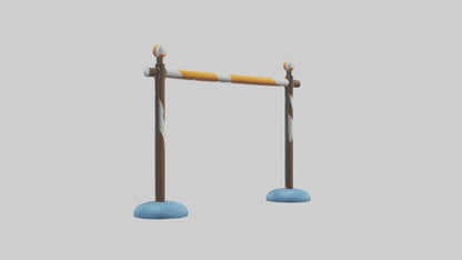 Cartoon Pole Vault Bar model 3D model