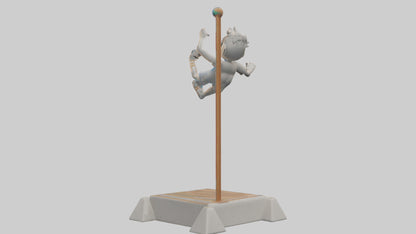 Cartoon Pole Vault model 3D model