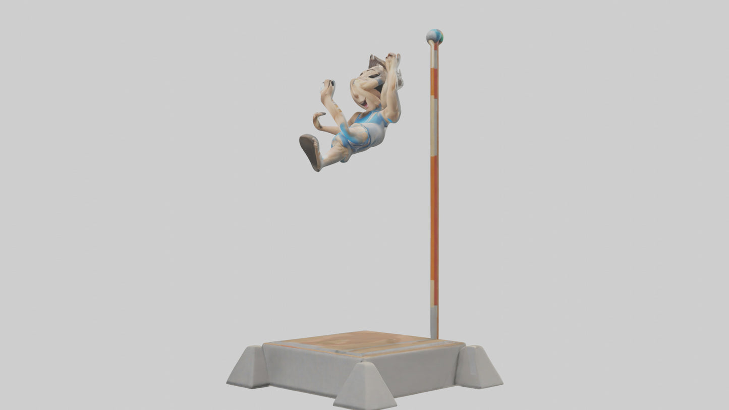Cartoon Pole Vault model 3D model