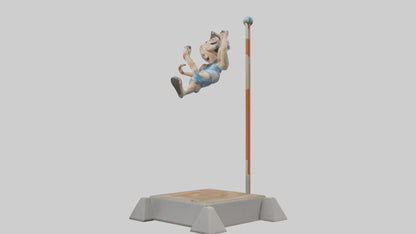 Cartoon Pole Vault model 3D model