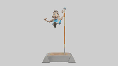 Cartoon Pole Vault model 3D model