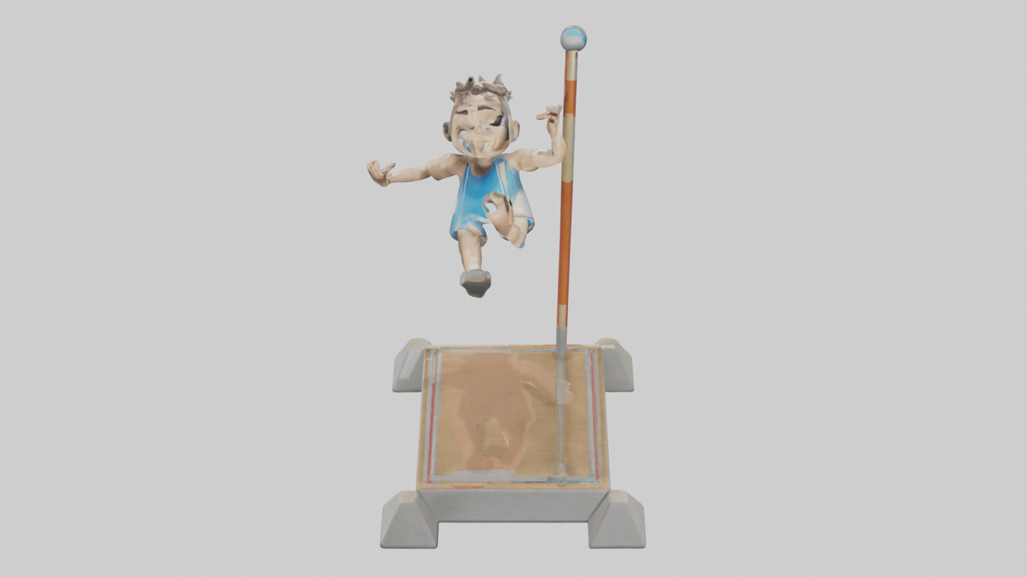 Cartoon Pole Vault model 3D model