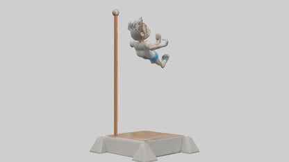 Cartoon Pole Vault model 3D model