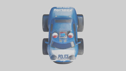 Cartoon Police Car model 3D model