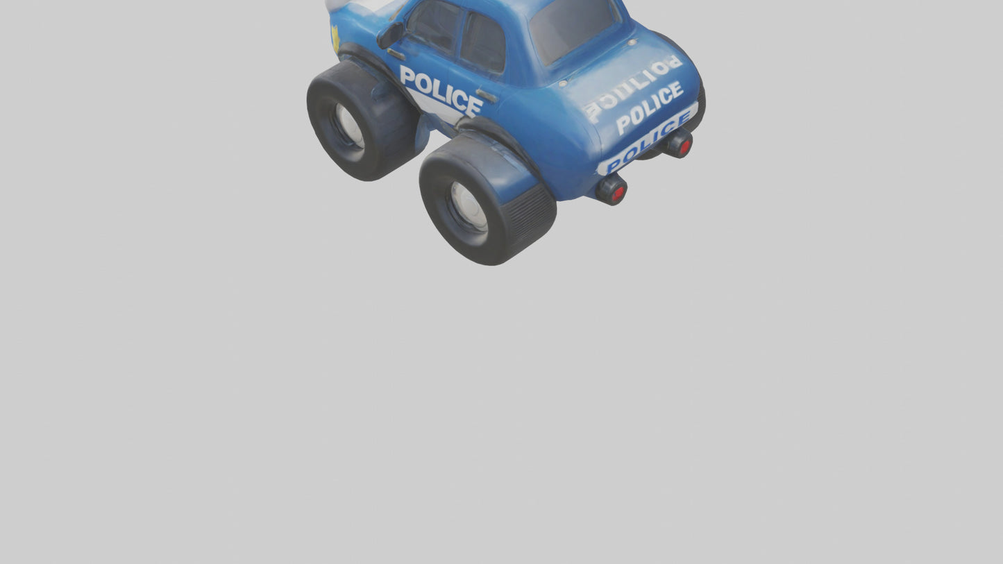 Cartoon Police Car model 3D model