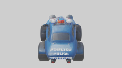 Cartoon Police Car model 3D model