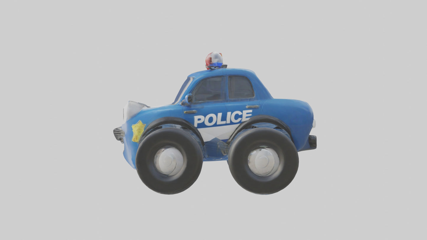 Cartoon Police Car model 3D model
