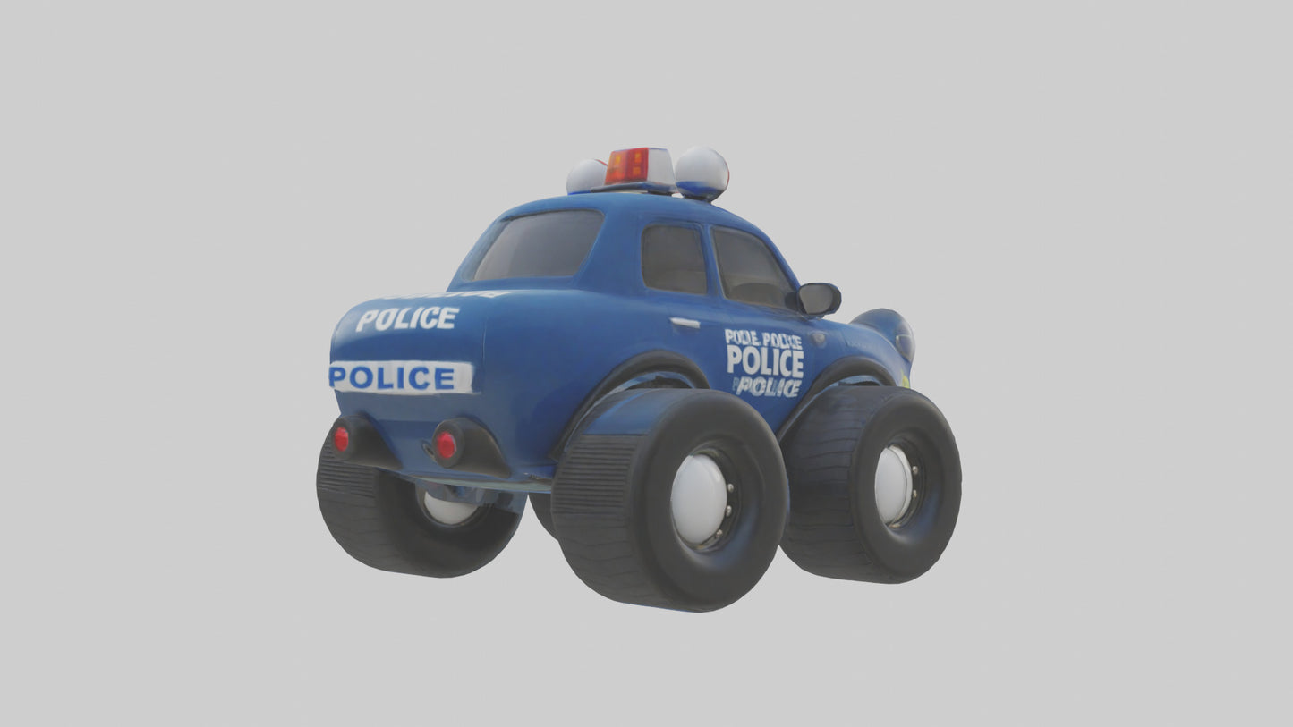 Cartoon Police Car model 3D model