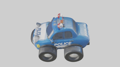Cartoon Police Car model 3D model