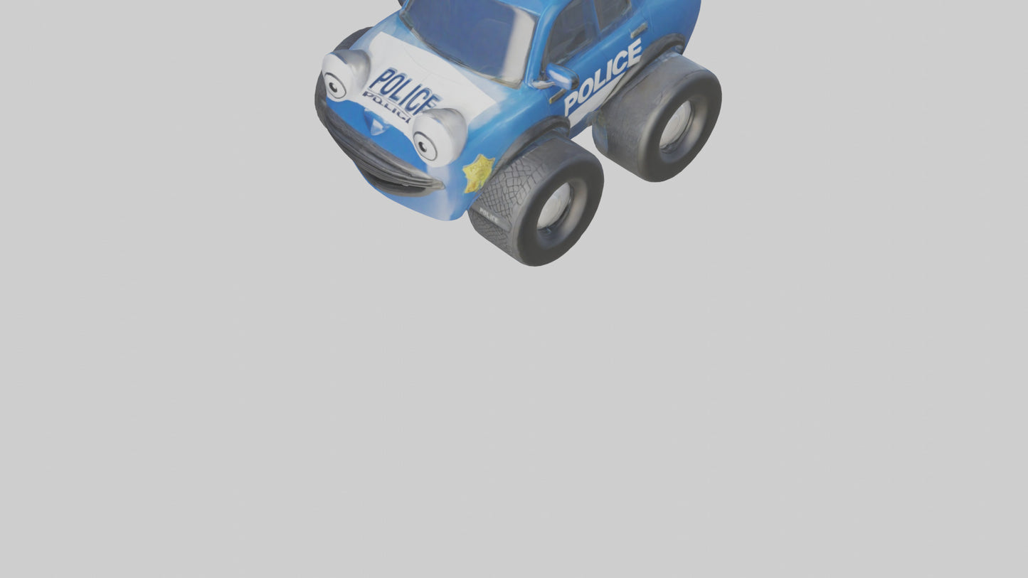 Cartoon Police Car model 3D model