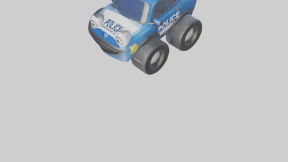 Cartoon Police Car model 3D model