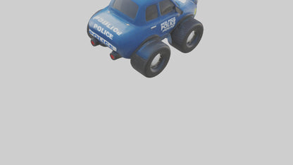 Cartoon Police Car model 3D model