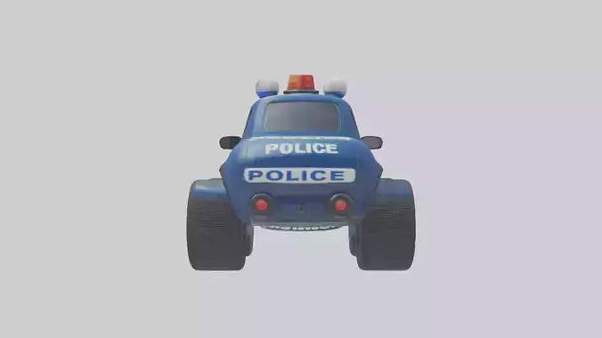 Cartoon Police Car model 3D model
