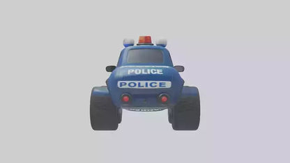 Cartoon Police Car model 3D model