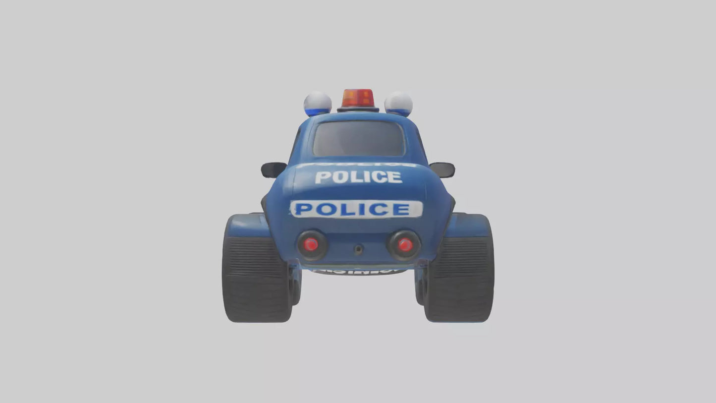 Cartoon Police Car model 3D model