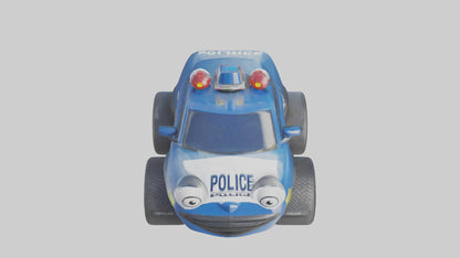Cartoon Police Car model 3D model