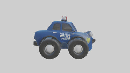 Cartoon Police Car model 3D model