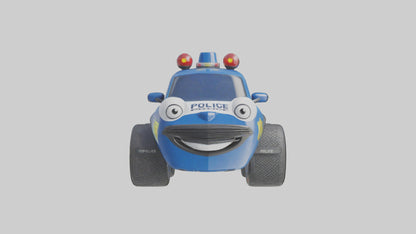 Cartoon Police Car model 3D model