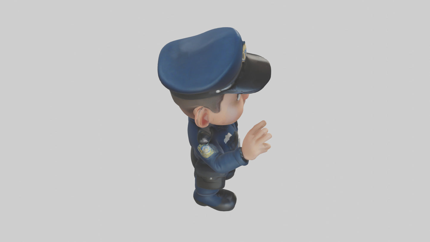 Cartoon Police Officer model 3D model