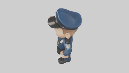 Cartoon Police Officer model 3D model
