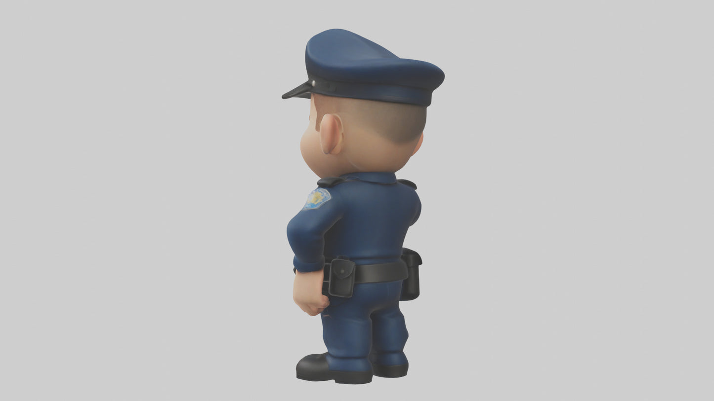 Cartoon Police Officer model 3D model