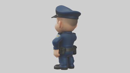 Cartoon Police Officer model 3D model