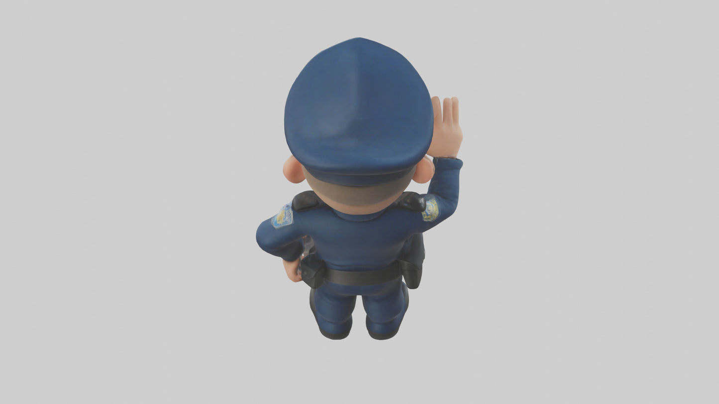 Cartoon Police Officer model 3D model