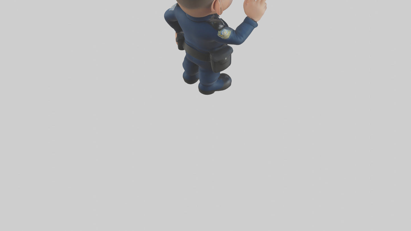 Cartoon Police Officer model 3D model