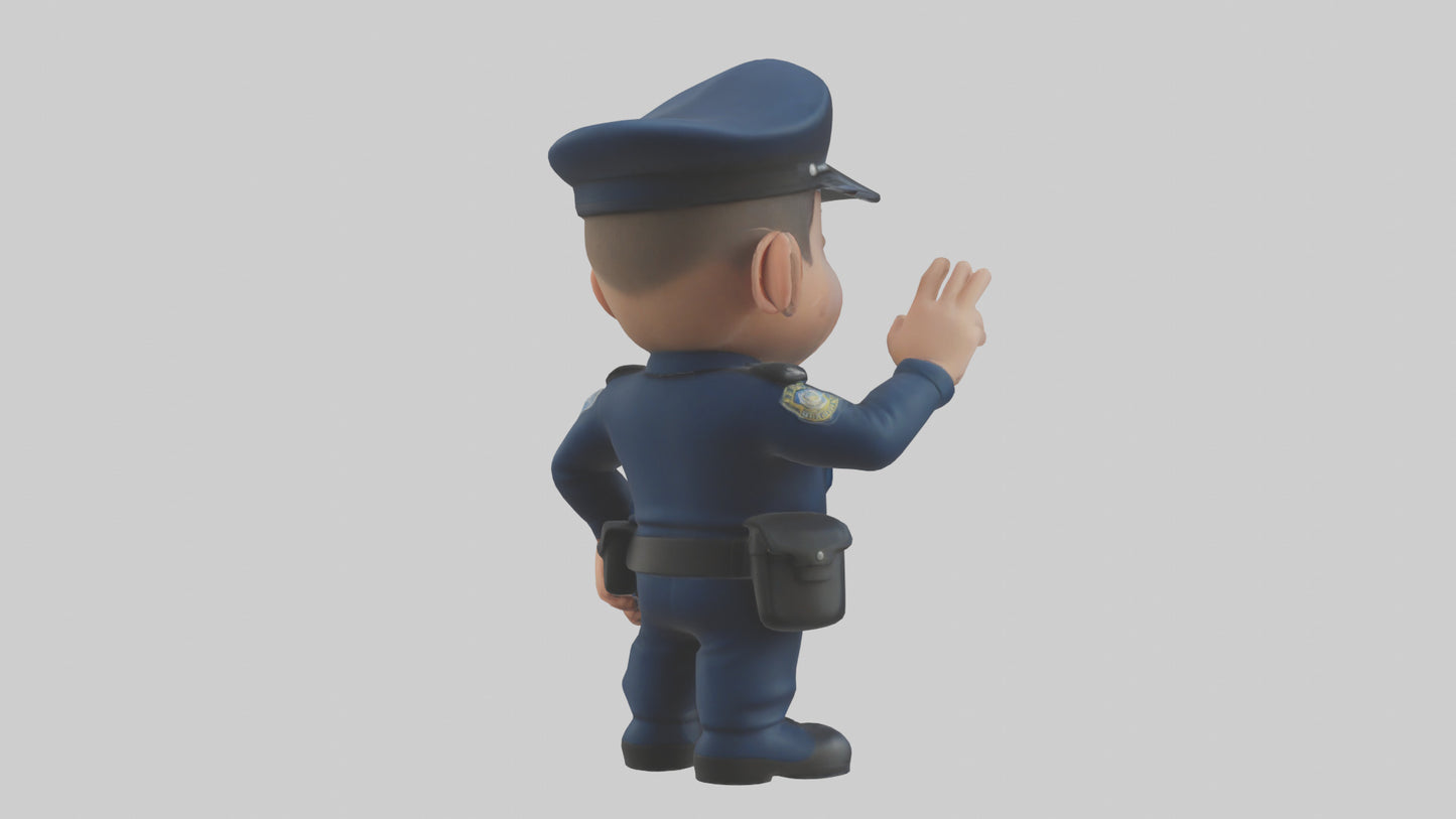 Cartoon Police Officer model 3D model