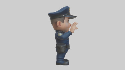 Cartoon Police Officer model 3D model