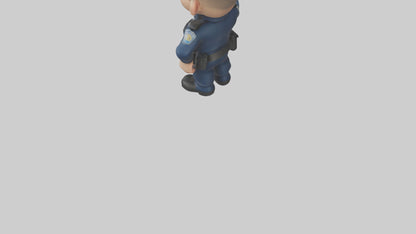Cartoon Police Officer model 3D model
